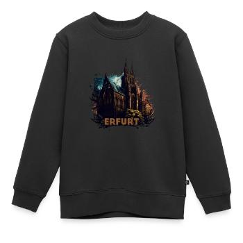 Erfurt - Sweat Premium enfant bio - noir - Devant - AI Model Kid Female (0cm)