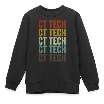 Ct Tech CT Tech Nukleare Strahlung Herzschlag Puls - Kinder Premium Organic Sweatshirt - Schwarz - Vorne - AI Model Kid Female (0cm)