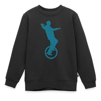 Einrad - Kinder Premium Organic Sweatshirt - Schwarz - Vorne - AI Model Kid Female (0cm)