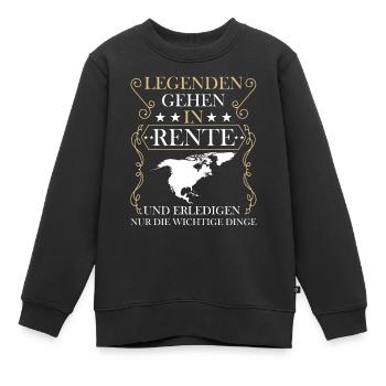 Rentner Rente Rentenbeginn Nordamerika USA - Kinder Premium Organic Sweatshirt - Schwarz - Vorne - AI Model Kid Female (0cm)