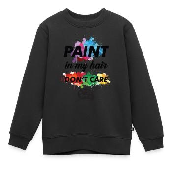 Peintre et vernisseur, le métier le meilleur et le plus ennuyeux - Sweat Premium enfant bio - noir - Devant - AI Model Kid Female (0cm)