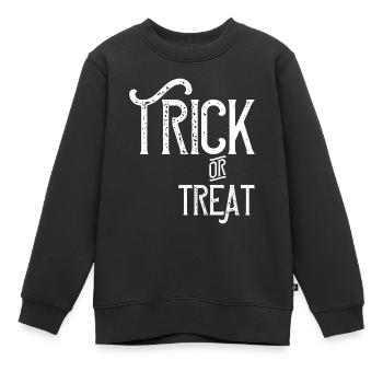 Trick or treat - Kinder Premium Organic Sweatshirt - Schwarz - Vorne - AI Model Kid Female (0cm)