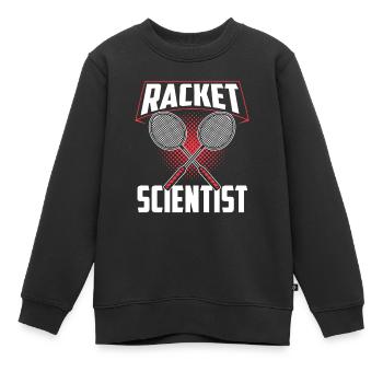 Schläger Wissenschaftler Racket Scientist - Kinder Premium Organic Sweatshirt - Schwarz - Vorne - AI Model Kid Female (0cm)
