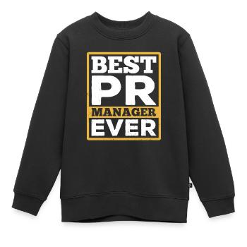 Bester Pr Manager Überhaupt Public Relations Beruf - Kinder Premium Organic Sweatshirt - Schwarz - Vorne - AI Model Kid Female (0cm)