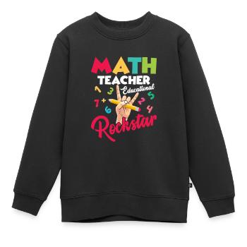 Math Teacher Summer Edition Education School - Sweat Premium enfant bio - noir - Devant - AI Model Kid Female (0cm)