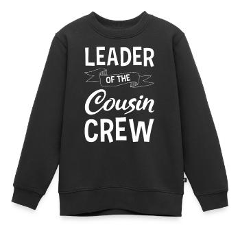 Anführer Der Cousin Crew |Family Celebration - Kinder Premium Organic Sweatshirt - Schwarz - Vorne - AI Model Kid Female (0cm)
