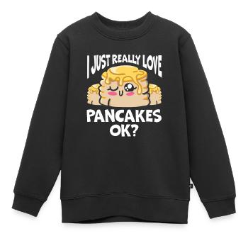 Pfannkuchen Food Lover Best Pancake Maker - Kinder Premium Organic Sweatshirt - Schwarz - Vorne - AI Model Kid Female (0cm)