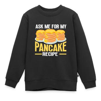 Pfannkuchen Food Lover Best Pancake Maker - Kinder Premium Organic Sweatshirt - Schwarz - Vorne - AI Model Kid Female (0cm)