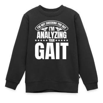 Physiothérapie Physiothérapeute Physiothérapeute - Sweat Premium enfant bio - noir - Devant - AI Model Kid Female (0cm)