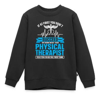 Physiothérapie Physiothérapeute Physiothérapeute - Sweat Premium enfant bio - noir - Devant - AI Model Kid Female (0cm)