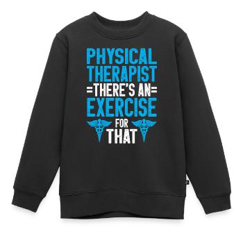 Physiothérapie Physiothérapeute Physiothérapeute - Sweat Premium enfant bio - noir - Devant - AI Model Kid Female (0cm)