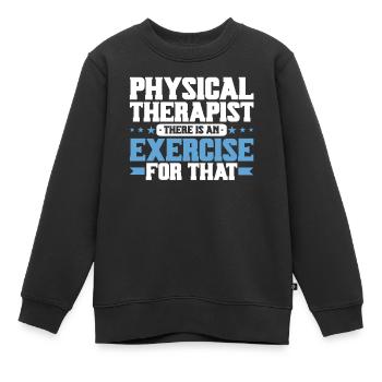 Physiothérapie Physiothérapeute Physiothérapeute - Sweat Premium enfant bio - noir - Devant - AI Model Kid Female (0cm)