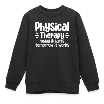 Physiothérapie Physiothérapeute Physiothérapeute - Sweat Premium enfant bio - noir - Devant - AI Model Kid Female (0cm)