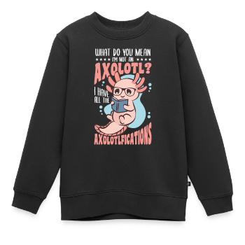 Que voulez-vous dire, je suis un - Sweat Premium enfant bio - noir - Devant - AI Model Kid Female (0cm)
