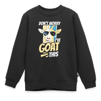 Mach Dir Keine Sorgen Ich Habe Das Im Griff Ziege - Kinder Premium Organic Sweatshirt - Schwarz - Vorne - AI Model Kid Female (0cm)
