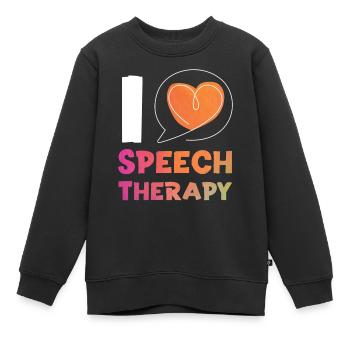 Speech Therapist Therapy Assistant - Kinder Premium Organic Sweatshirt - Schwarz - Vorne - AI Model Kid Female (0cm)