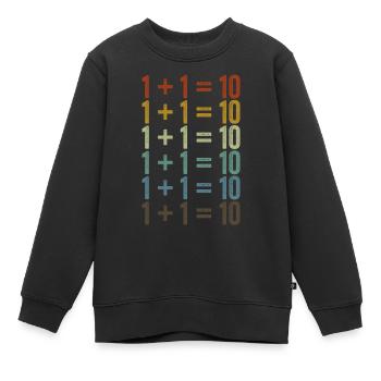 1 + 1 = 10 Software-Entwickler Programmierung - Kinder Premium Organic Sweatshirt - Schwarz - Vorne - AI Model Kid Female (0cm)
