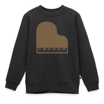 Klavier - Kinder Premium Organic Sweatshirt - Schwarz - Vorne - AI Model Kid Female (0cm)