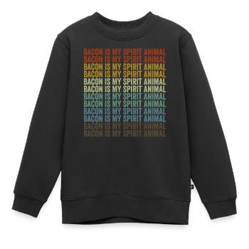Speck ist mein Seelentier Speck-Liebhaber - Kinder Premium Organic Sweatshirt - Schwarz - Vorne - AI Model Kid Female (0cm)