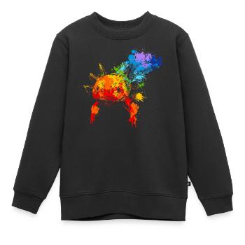 Peinture au pistolet Axolotl Colorful Axolotl - Sweat Premium enfant bio - noir - Devant - AI Model Kid Female (0cm)