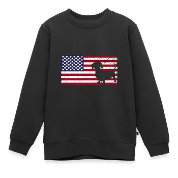 Dachshund Geschenk Dixie Wiener Doxie Dackel - Kinder Premium Organic Sweatshirt - Schwarz - Vorne - AI Model Kid Female (0cm)
