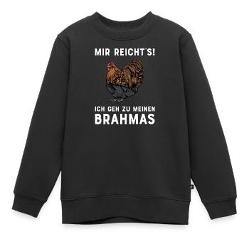 Brahma Hühner I Chicken Geflügel Motiv für - Kinder Premium Organic Sweatshirt - Schwarz - Vorne - AI Model Kid Female (0cm)