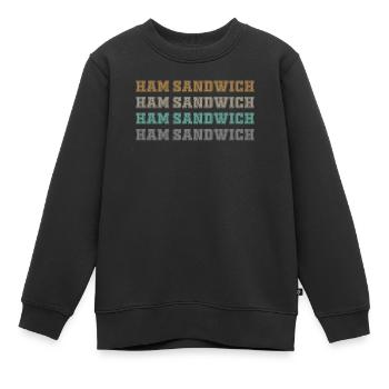 Sandwich au jambon - Sweat Premium enfant bio - noir - Devant - AI Model Kid Female (0cm)