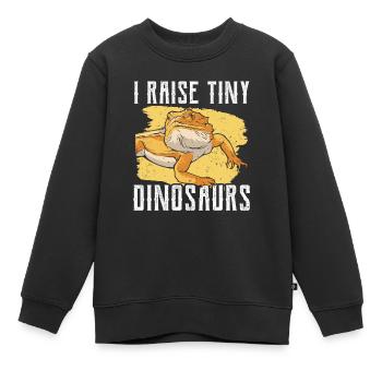Ich Ziehe Winzige Dinosaurier Auf Bearded Dragon - Kinder Premium Organic Sweatshirt - Schwarz - Vorne - AI Model Kid Female (0cm)