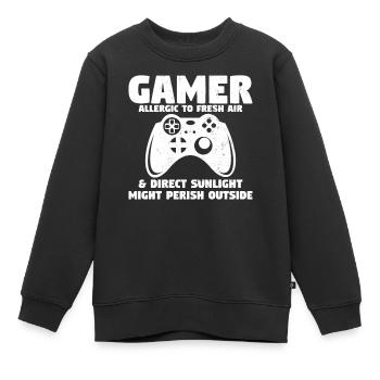 Jeux vidéo de jeu amusant - Sweat Premium enfant bio - noir - Devant - AI Model Kid Female (0cm)