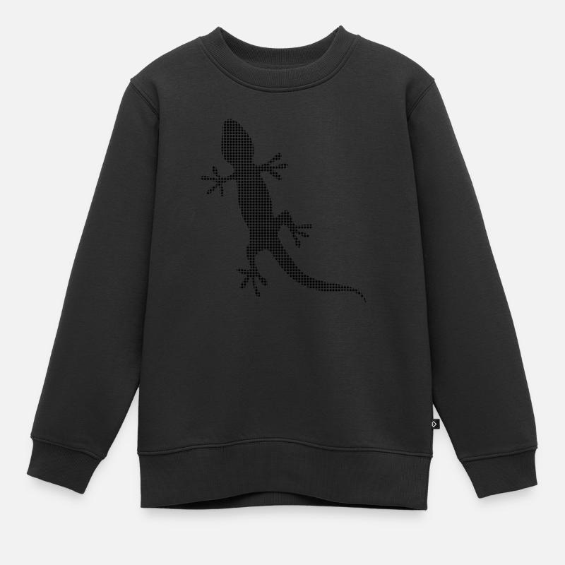 Eidechse - Kinder Premium Organic Sweatshirt - Schwarz