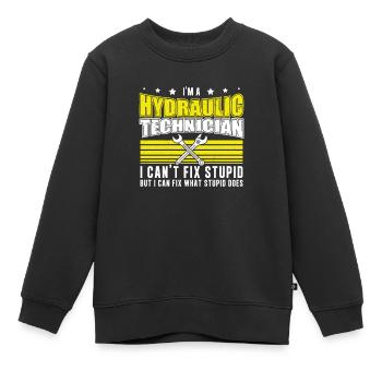 Le technicien hydraulique refroidisseur répare ce que le - Sweat Premium enfant bio - noir - Devant - AI Model Kid Female (0cm)