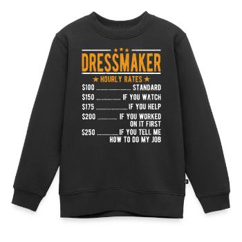 Schneider Stundenlohn - Kinder Premium Organic Sweatshirt - Schwarz - Vorne - AI Model Kid Female (0cm)