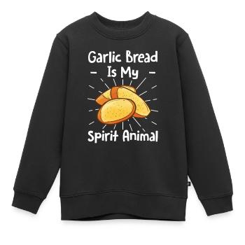 Ail Ail Pain Pain Cadeau alimentaire - Sweat Premium enfant bio - noir - Devant - AI Model Kid Female (0cm)