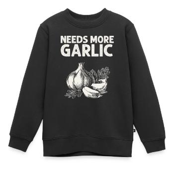 Ail Ail Pain Pain Cadeau alimentaire - Sweat Premium enfant bio - noir - Devant - AI Model Kid Female (0cm)