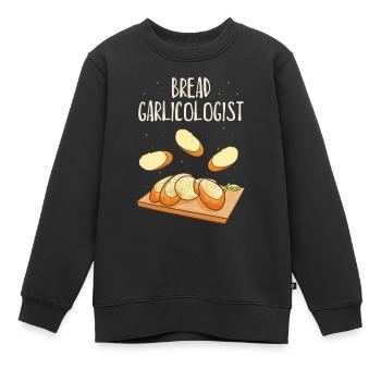 Ail Ail Pain Pain Cadeau alimentaire - Sweat Premium enfant bio - noir - Devant - AI Model Kid Female (0cm)