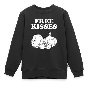 Ail Ail Pain Pain Cadeau alimentaire - Sweat Premium enfant bio - noir - Devant - AI Model Kid Female (0cm)