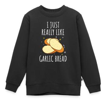 Ail Ail Pain Pain Cadeau alimentaire - Sweat Premium enfant bio - noir - Devant - AI Model Kid Female (0cm)