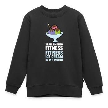 Eis Gelato Sommer Lustiges Eis - Kinder Premium Organic Sweatshirt - Schwarz - Vorne - AI Model Kid Female (0cm)