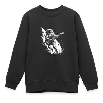 Astronaut Guitar Player - Kinder Premium Organic Sweatshirt - Schwarz - Vorne - AI Model Kid Female (0cm)