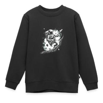 Astronaut Guitar Player - Kinder Premium Organic Sweatshirt - Schwarz - Vorne - AI Model Kid Female (0cm)