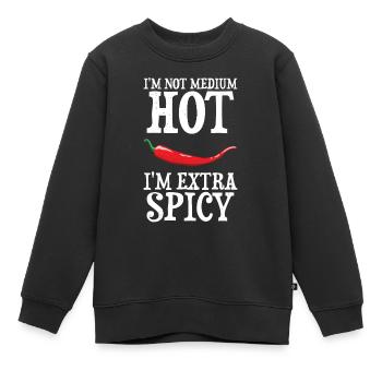 Chili-Pfeffer - Kinder Premium Organic Sweatshirt - Schwarz - Vorne - AI Model Kid Female (0cm)