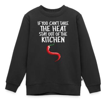 Chili-Pfeffer - Kinder Premium Organic Sweatshirt - Schwarz - Vorne - AI Model Kid Female (0cm)