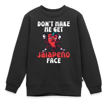 Chili-Pfeffer - Kinder Premium Organic Sweatshirt - Schwarz - Vorne - AI Model Kid Female (0cm)
