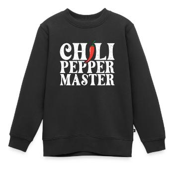 Chili-Pfeffer - Kinder Premium Organic Sweatshirt - Schwarz - Vorne - AI Model Kid Female (0cm)