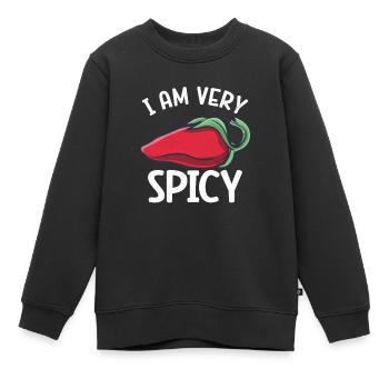 Chili-Pfeffer - Kinder Premium Organic Sweatshirt - Schwarz - Vorne - AI Model Kid Female (0cm)