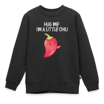 Chili-Pfeffer - Kinder Premium Organic Sweatshirt - Schwarz - Vorne - AI Model Kid Female (0cm)