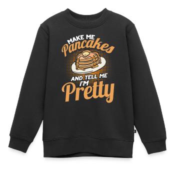 Pfannkuchen Food Lover Best Pancake Maker - Kinder Premium Organic Sweatshirt - Schwarz - Vorne - AI Model Kid Female (0cm)