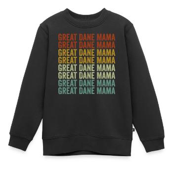 Deutsche Dogge Mama Deutsche Dogge Hundeliebhaber - Kinder Premium Organic Sweatshirt - Schwarz - Vorne - AI Model Kid Female (0cm)
