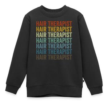 Haartherapeut Friseur Friseurin - Kinder Premium Organic Sweatshirt - Schwarz - Vorne - AI Model Kid Female (0cm)