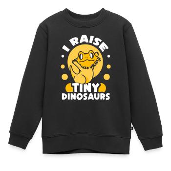 Ich Ziehe Winzige Dinosaurier Auf Bearded Dragon - Kinder Premium Organic Sweatshirt - Schwarz - Vorne - AI Model Kid Female (0cm)